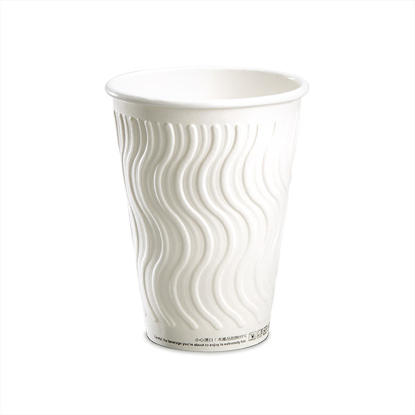 12oz (Wave) Embossed Double Wall Hot Cups